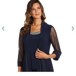 Mother of the Bride Navy Pant Suit size 14W